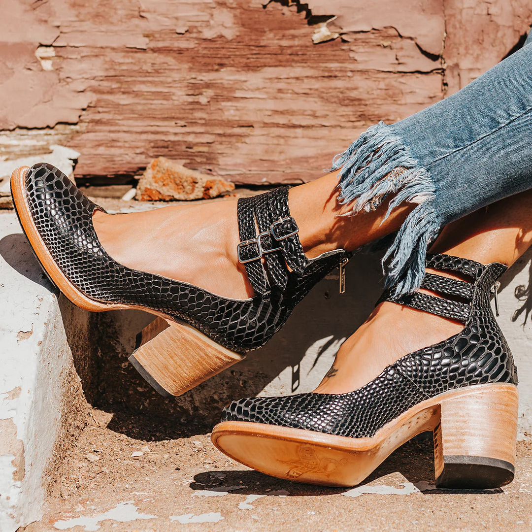 Georgette | Sandales à talon triple boucle