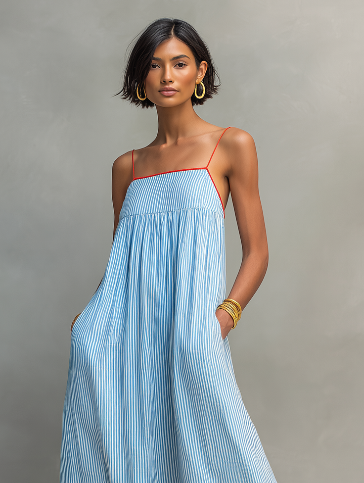 Colette | Robe maxi rayée légère