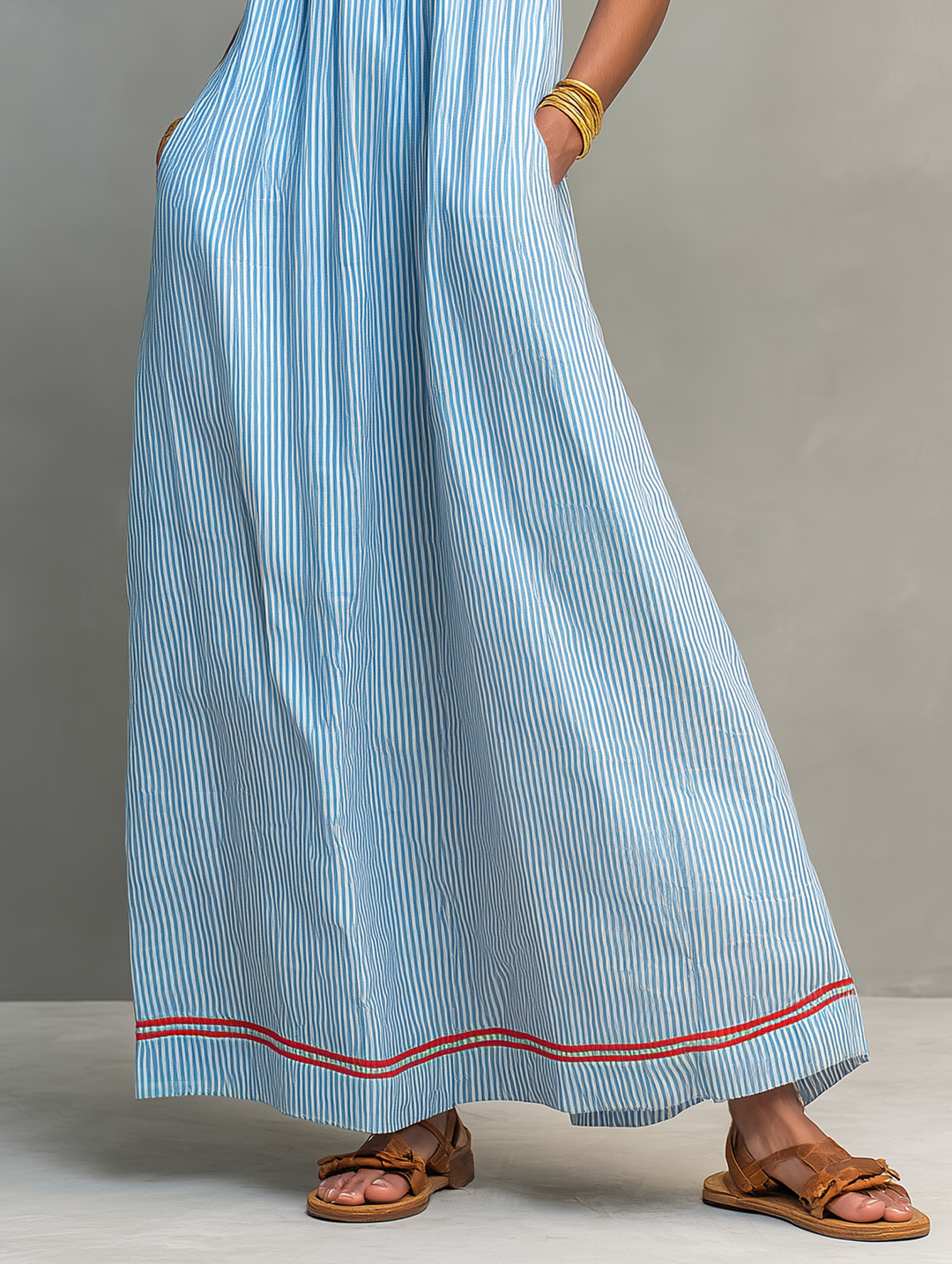 Colette | Robe maxi rayée légère