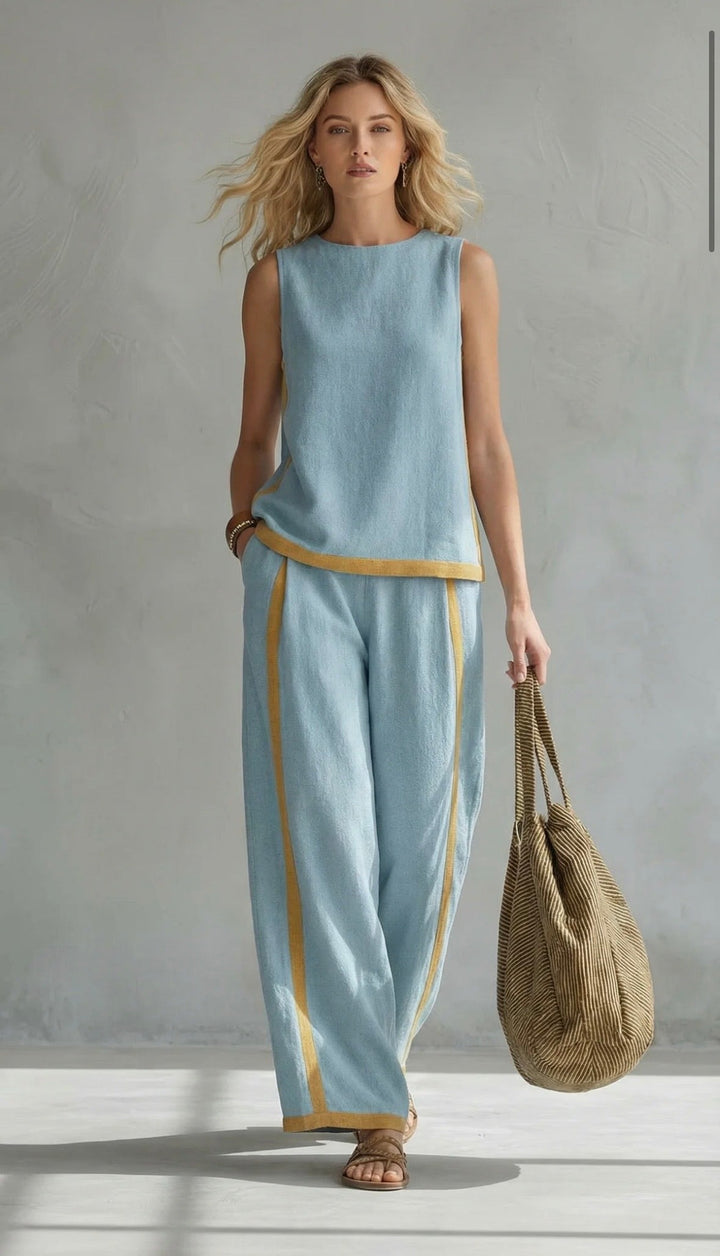 Leila | Ensemble fluide en coton et lin