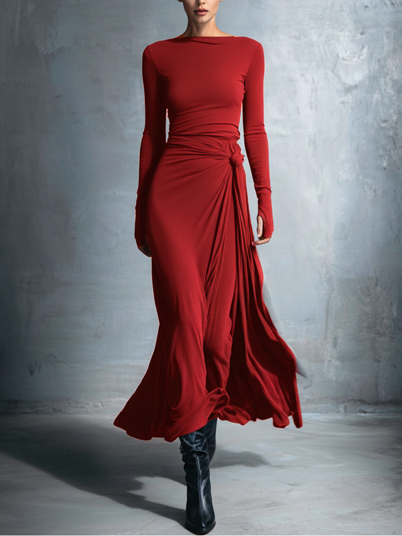 Gabriella – Long dress with side knot