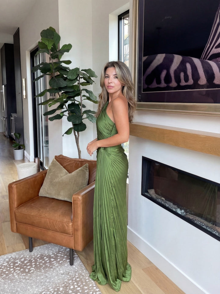 Aurelia – One-Shoulder Pleated Dress