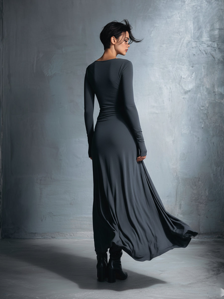 Gabriella – Long dress with side knot