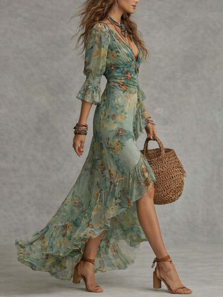 Aurélie | Robe maxi bohème florale