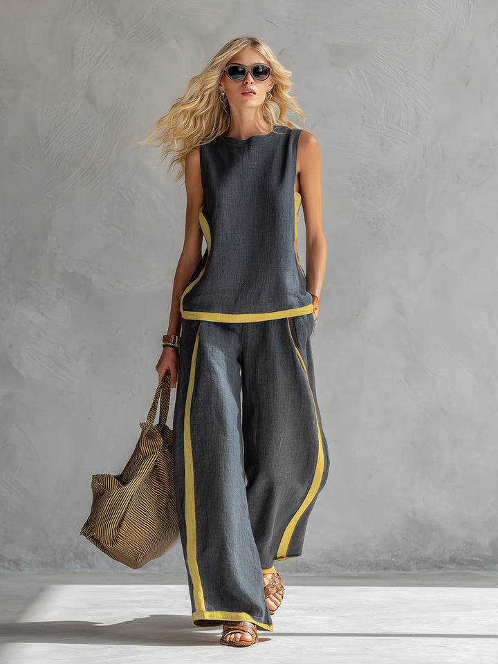 Leila | Ensemble fluide en coton et lin