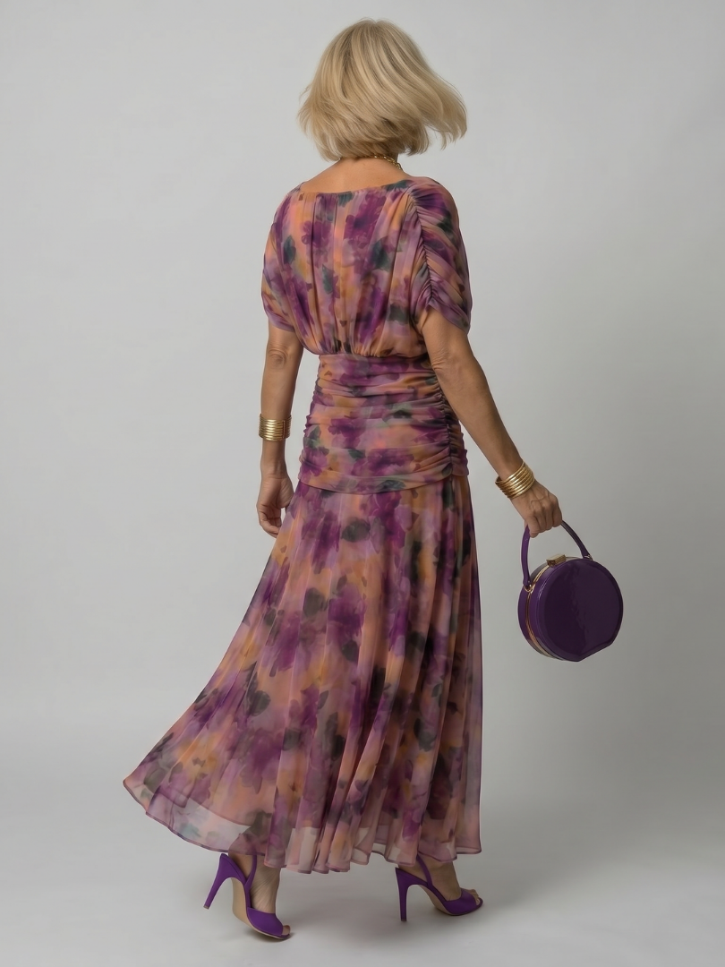 Annie | Robe Midi Décontractée à Épaule Dénudée