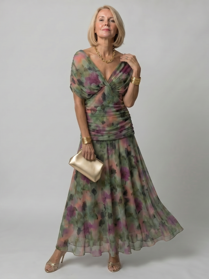 Annie | Robe Midi Décontractée à Épaule Dénudée