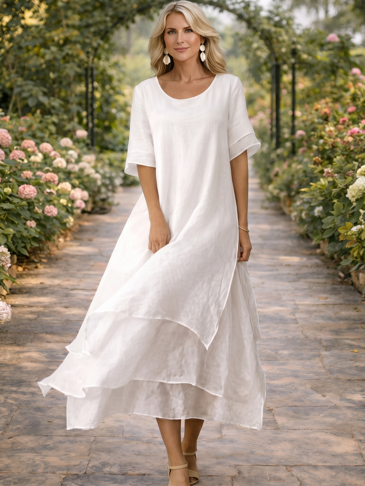 Aria | Robe maxi fluide à volants