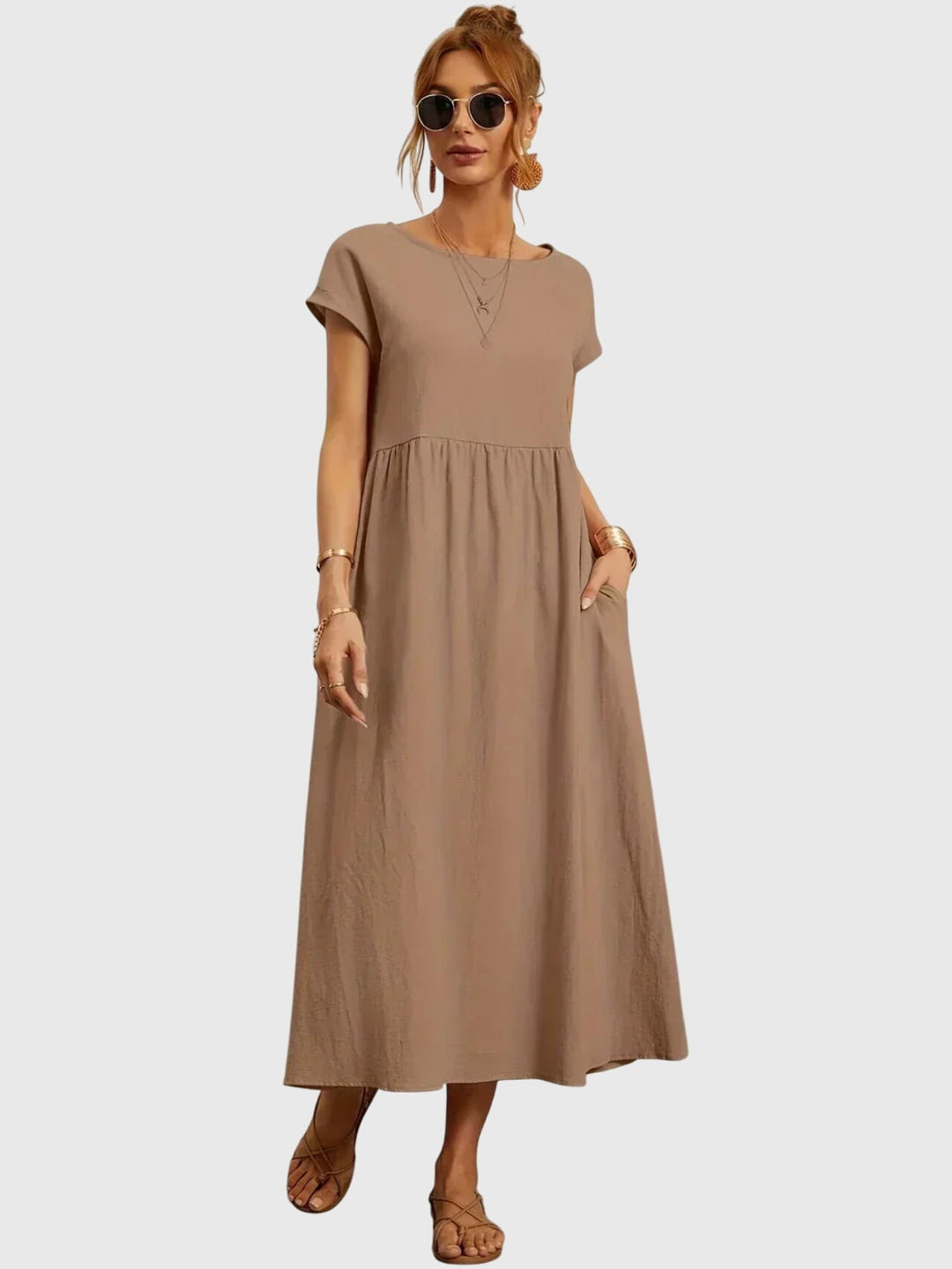 Viviane | Robe maxi légère avec poches