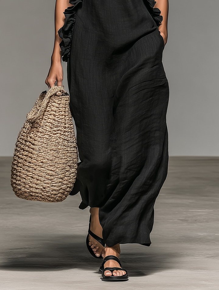 Lua | Robe longue avec poches