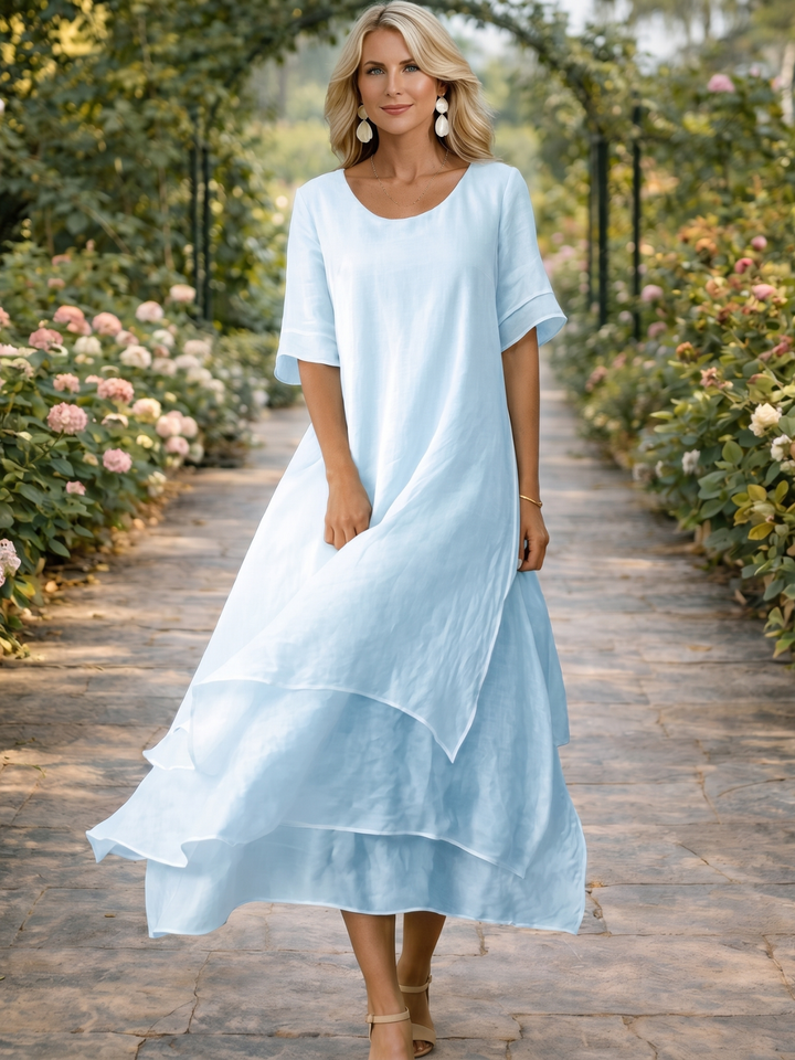 Aria | Robe maxi fluide à volants