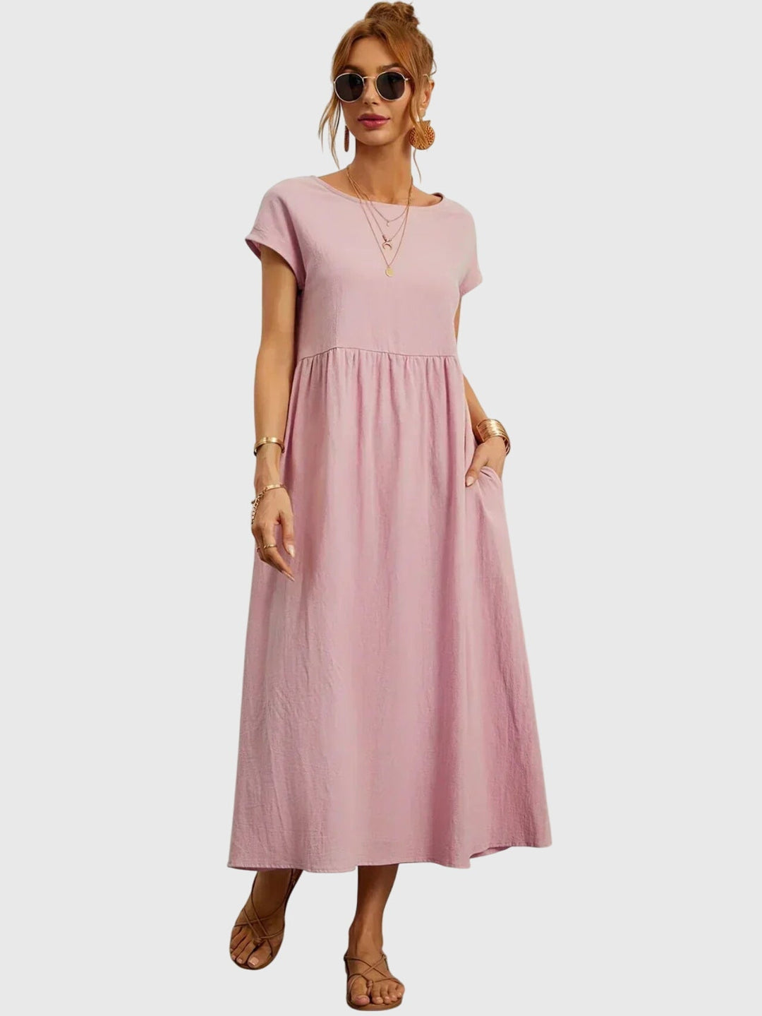 Viviane | Robe maxi légère avec poches