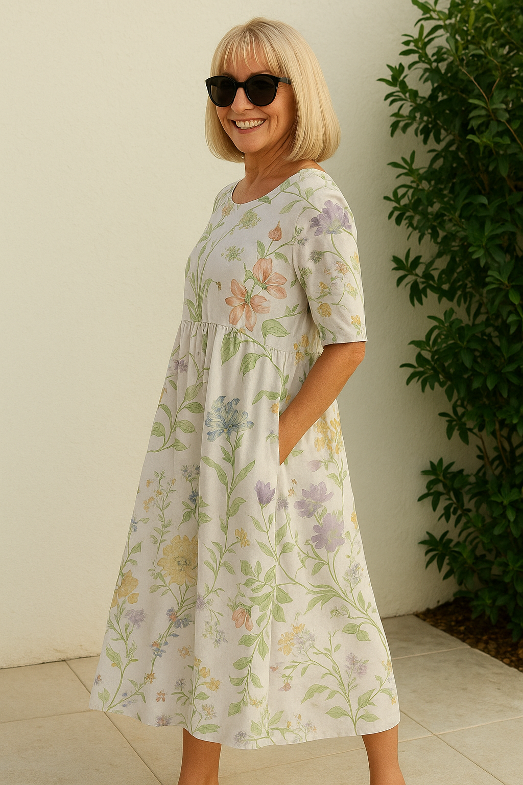 Cristina | Vestido Midi con Manga ¾