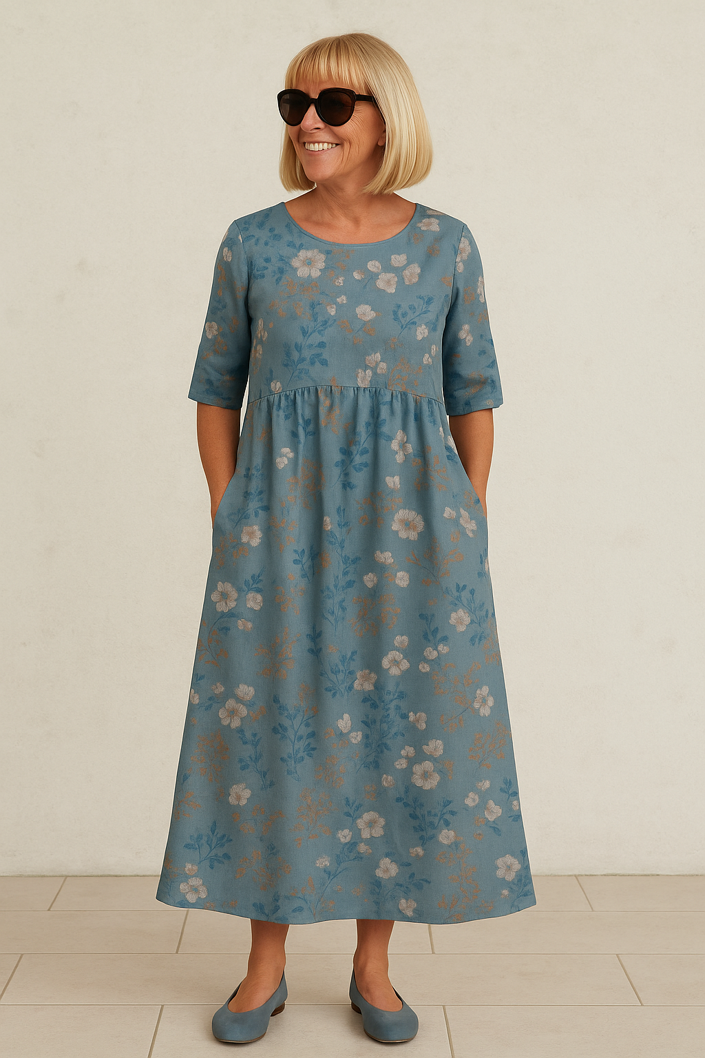 Cristina | Vestido Midi con Manga ¾