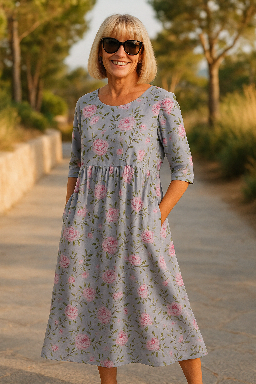 Cristina | Vestido Midi con Manga ¾