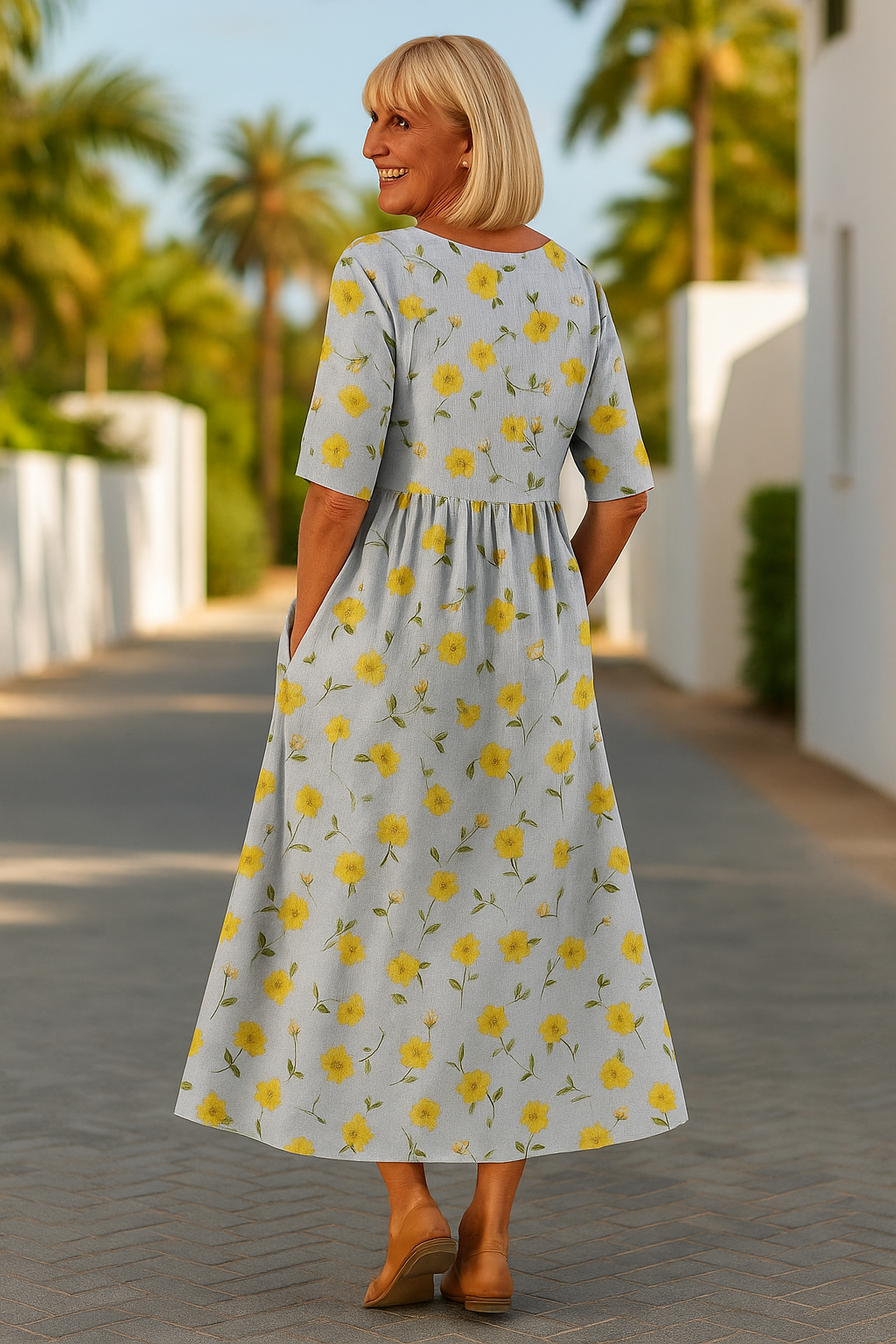 Cristina | Vestido Midi con Manga ¾