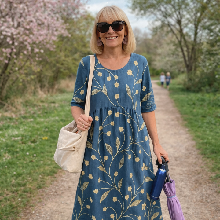 Cristina | Vestido Midi con Manga ¾