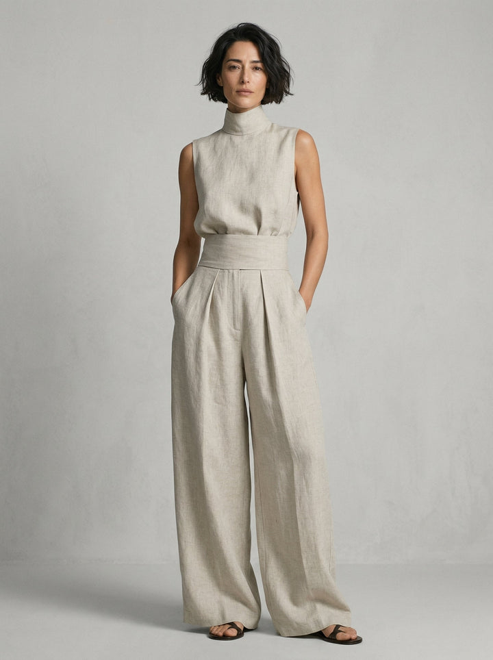 Minimalist Sleeveless Top Set