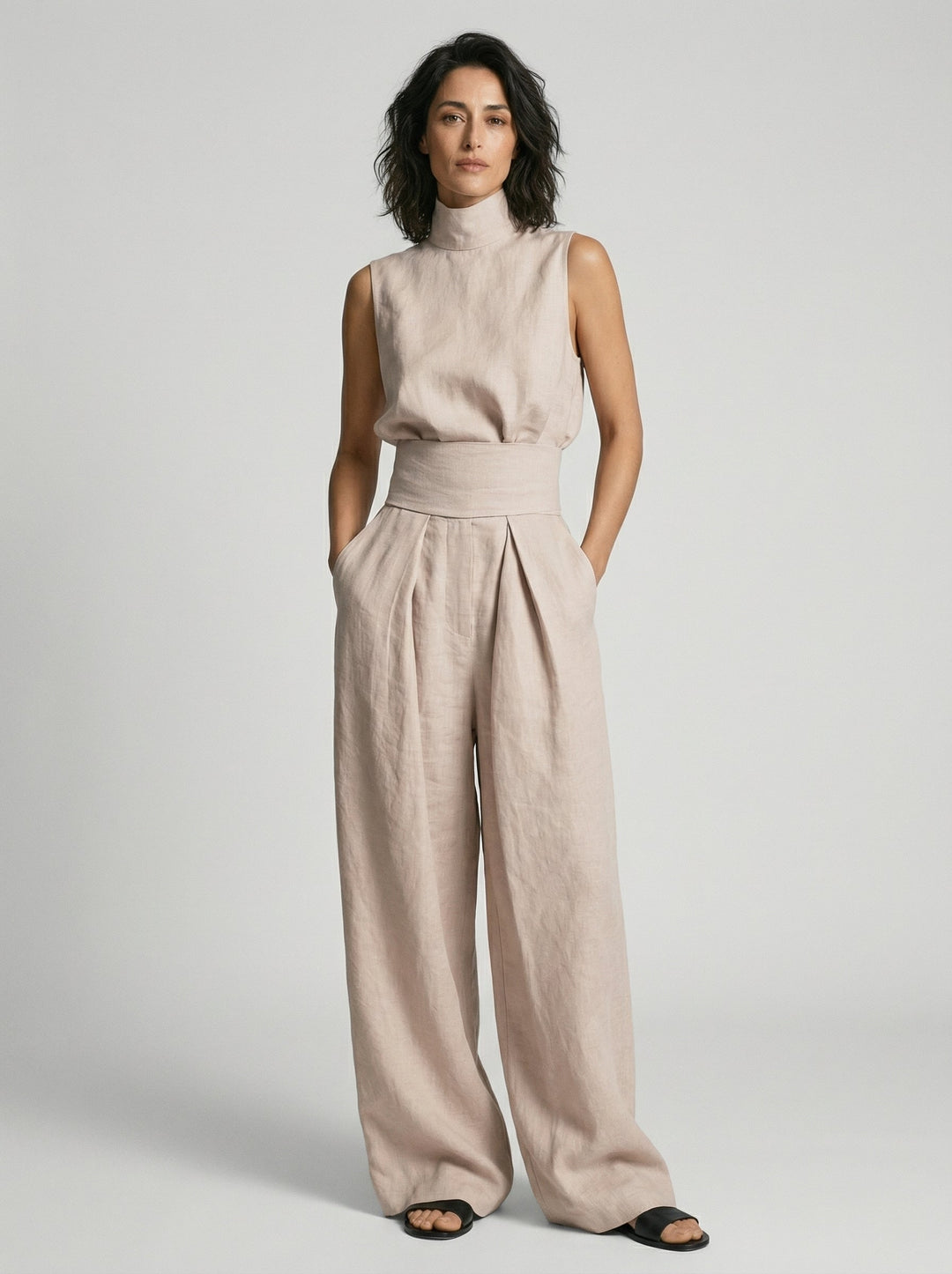 Minimalist Sleeveless Top Set
