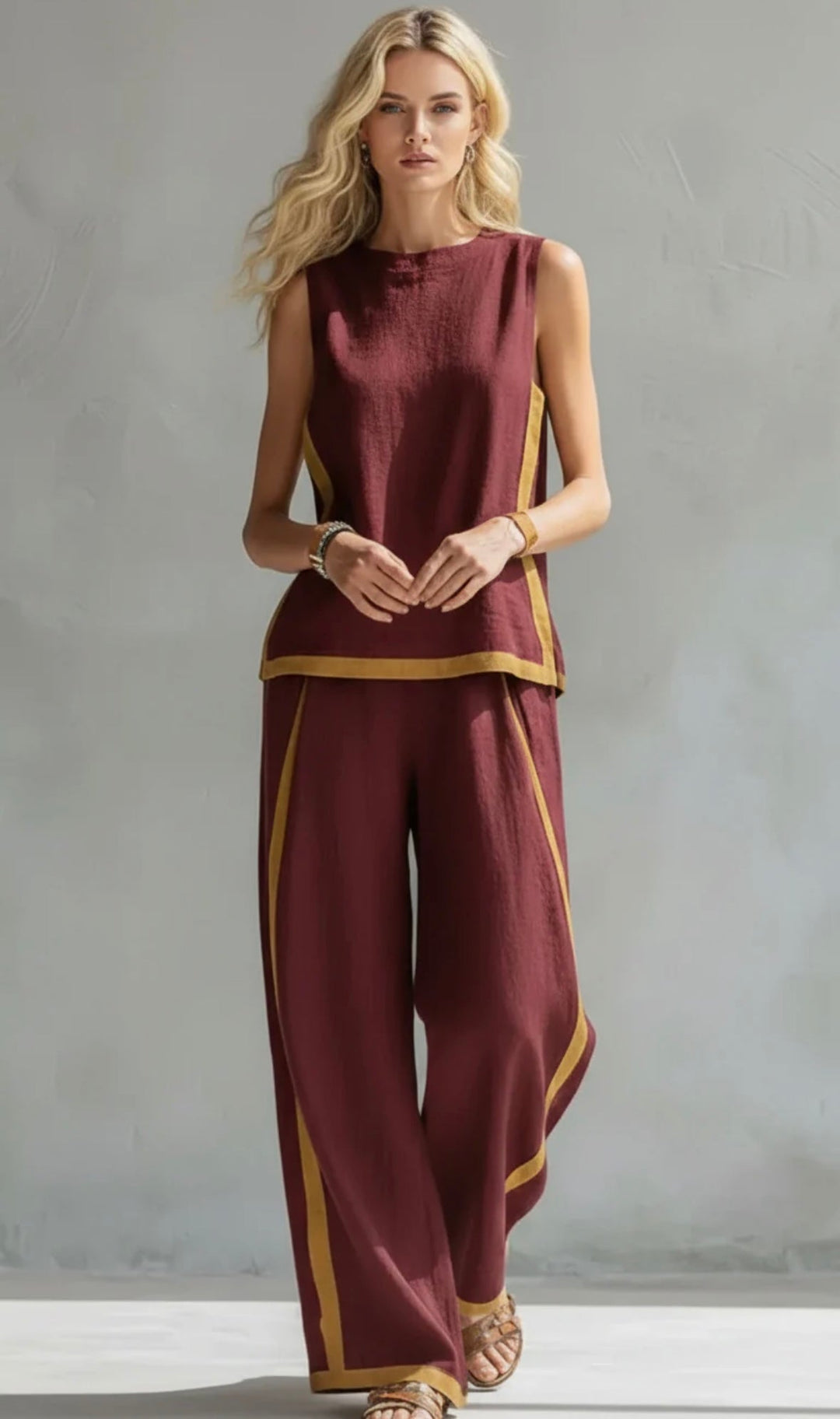 Leila | Ensemble fluide en coton et lin