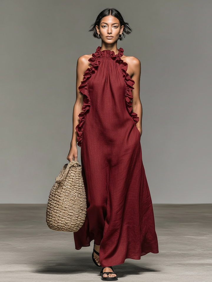 Lua | Robe longue avec poches
