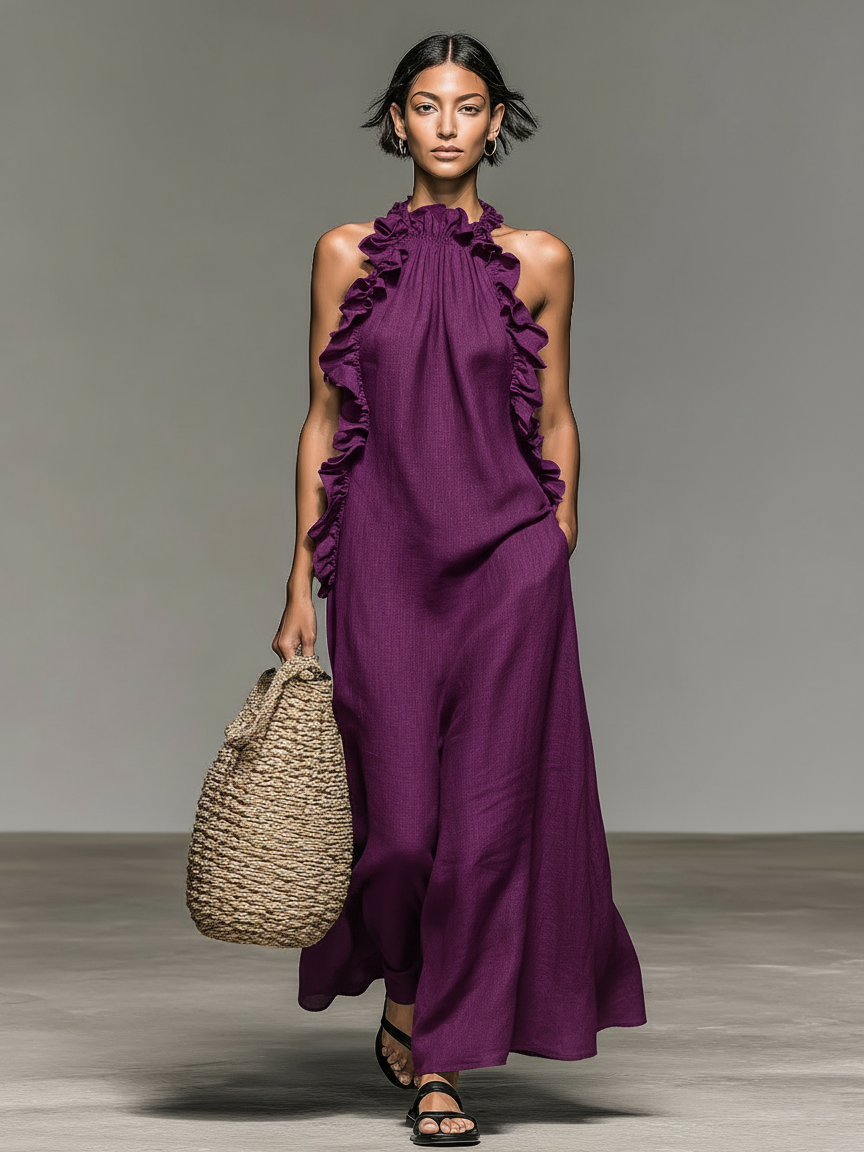 Lua | Robe longue avec poches
