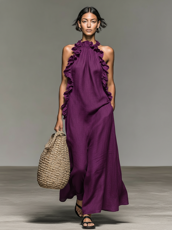Lua | Robe longue avec poches