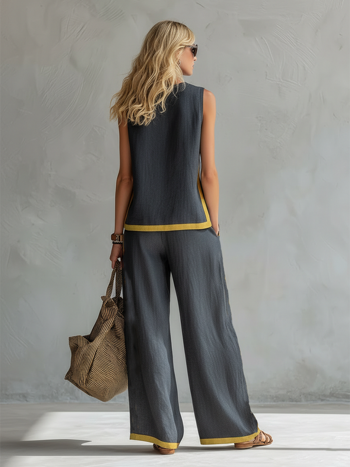 Leila | Ensemble fluide en coton et lin