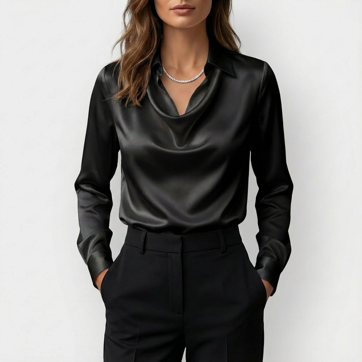 Rowan | Blusa Drapeada de Manga Larga para Mujer