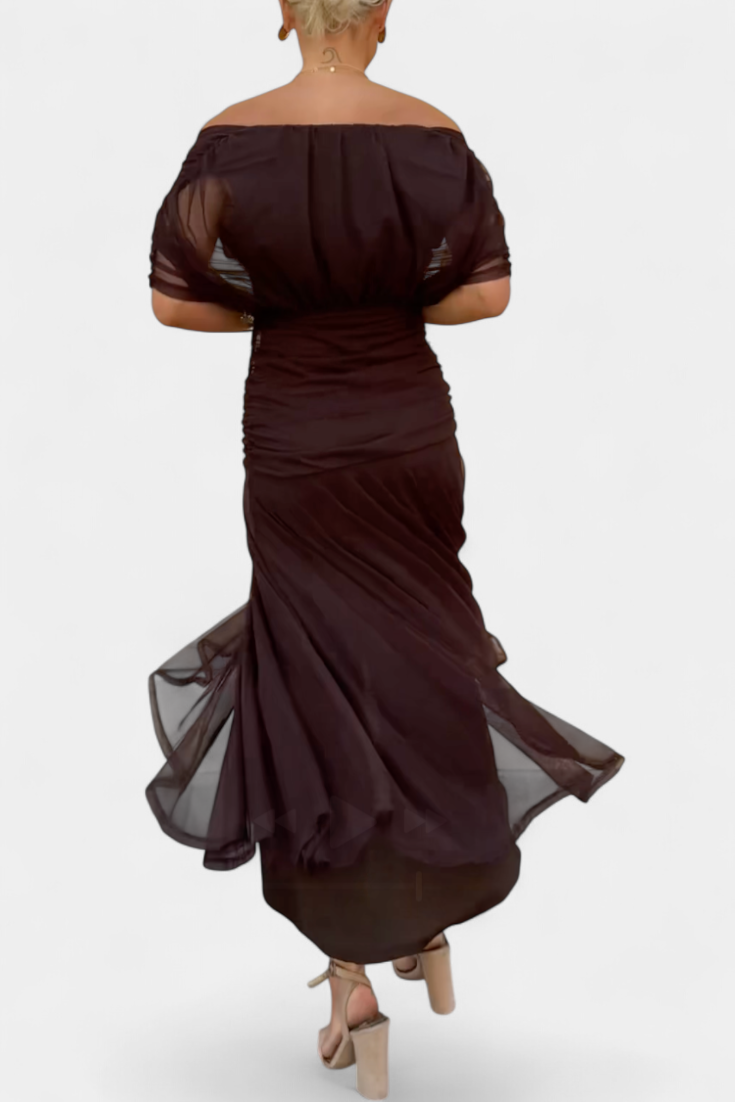Sara | Vestido drapeado cruzado