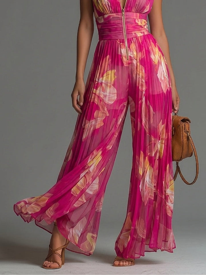 Florence | Combinaison fluide en chiffon plissé