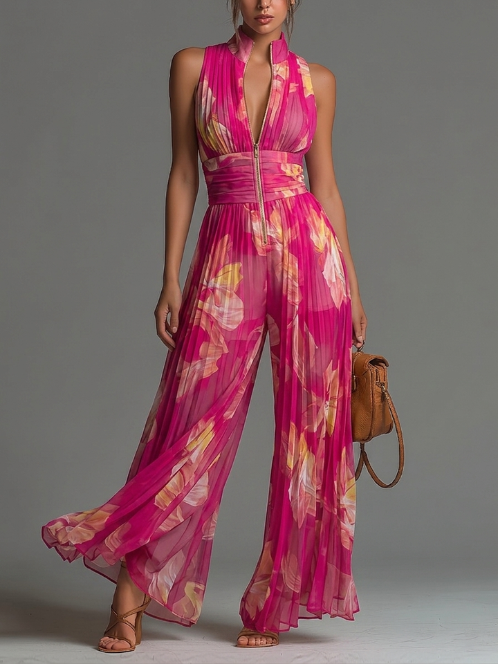 Florence | Combinaison fluide en chiffon plissé
