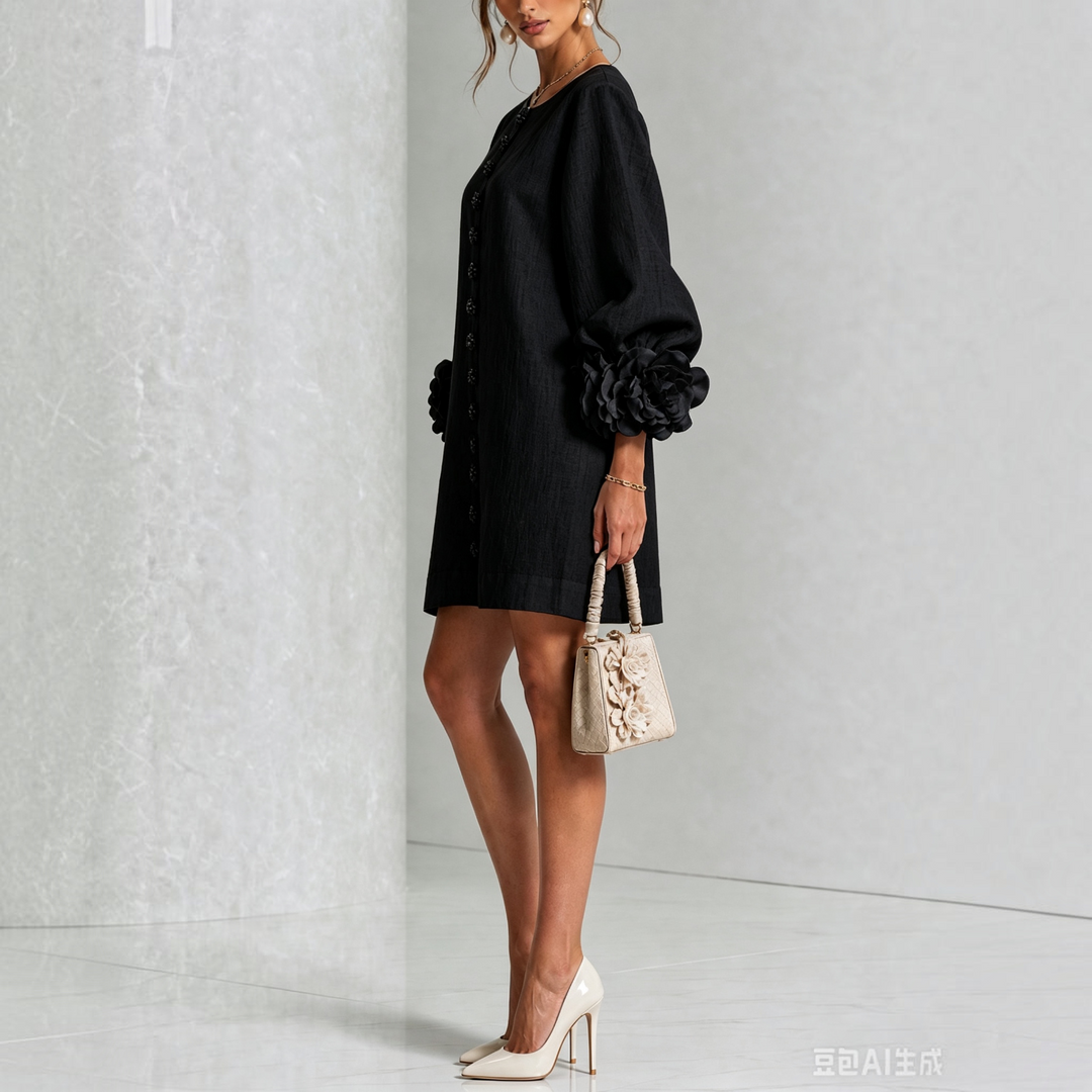 Viviane | Robe courte élégante à fleurs