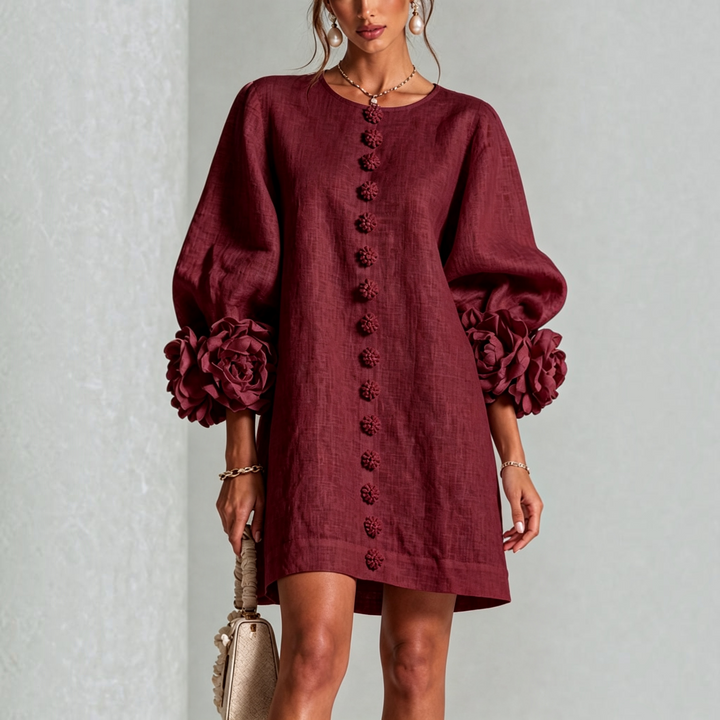 Viviane | Robe courte élégante à fleurs