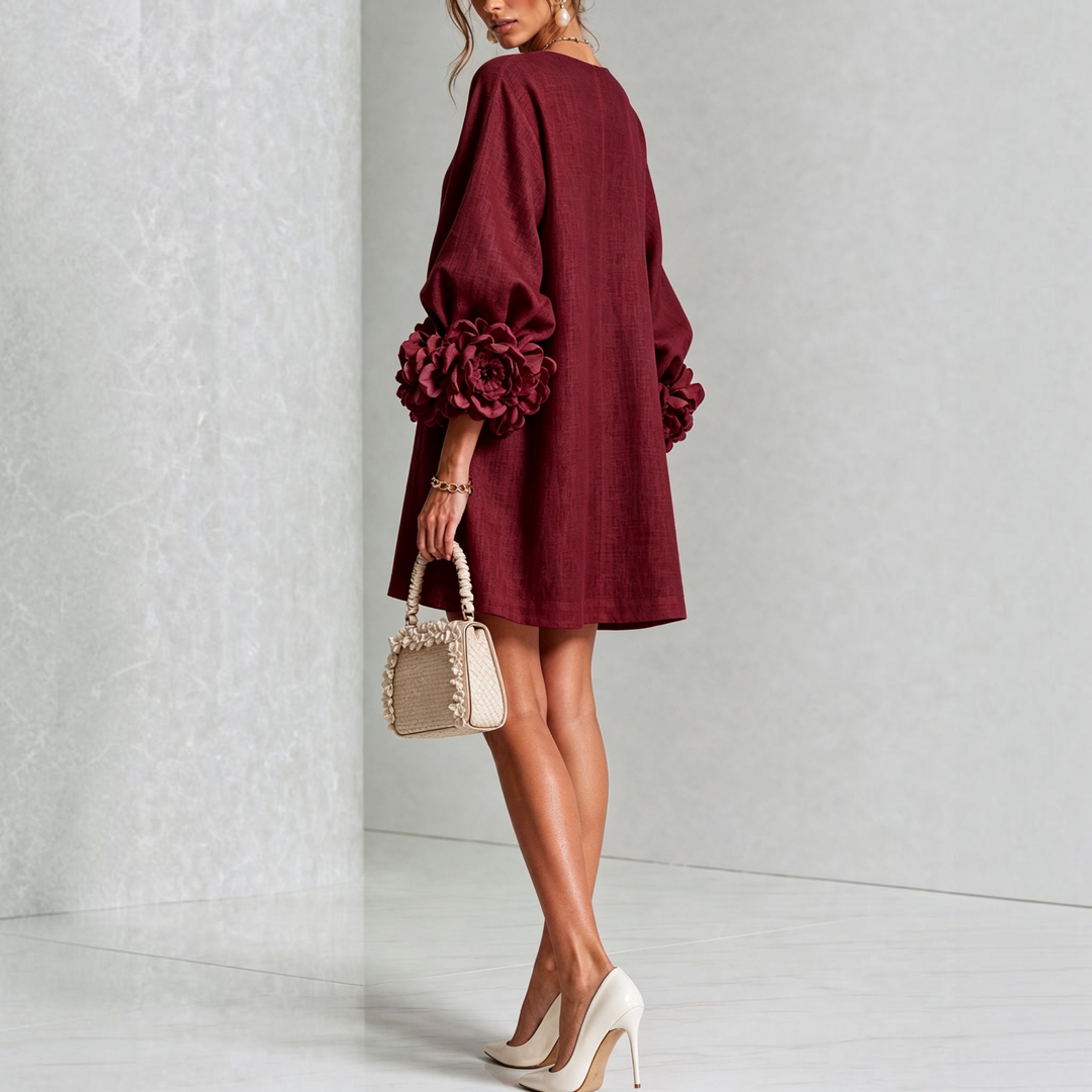 Viviane | Robe courte élégante à fleurs