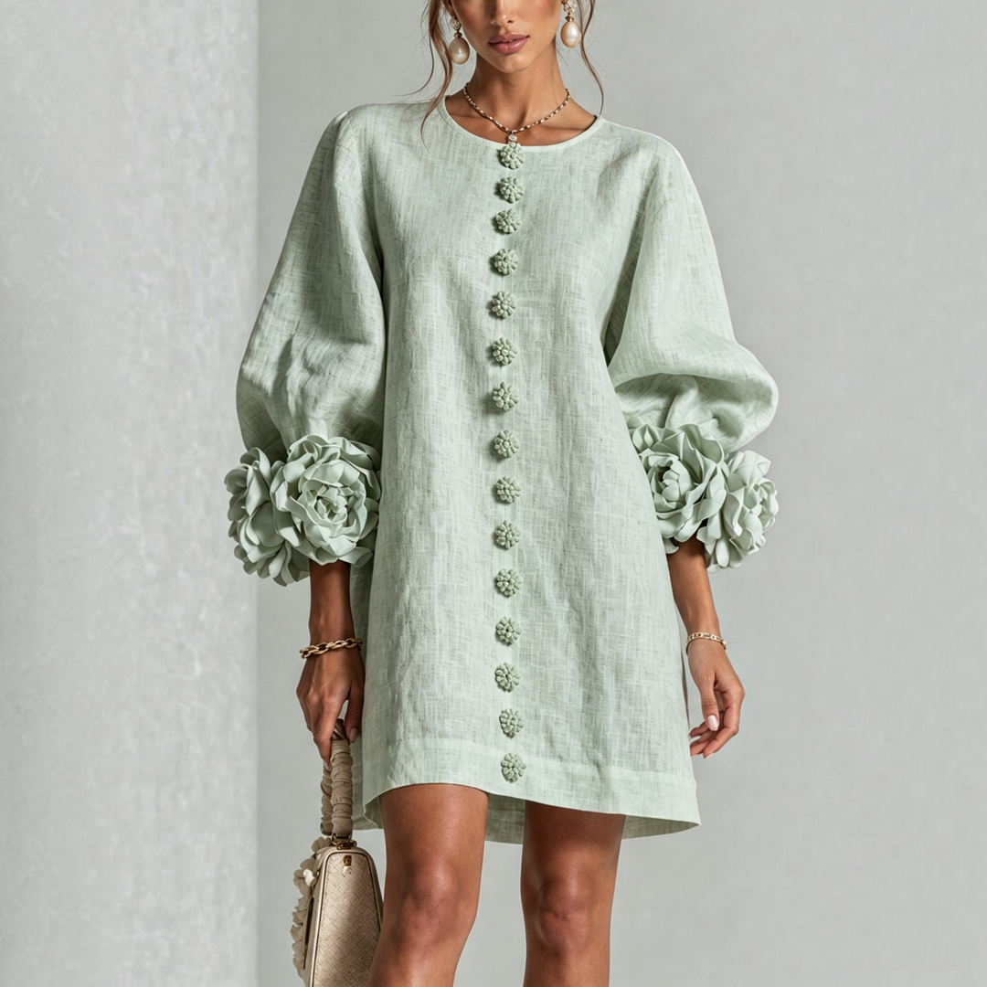 Viviane | Robe courte élégante à fleurs