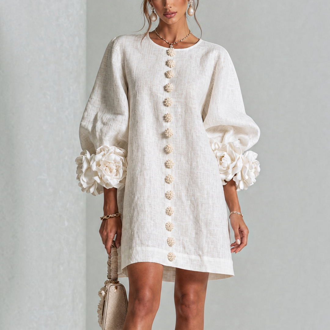 Viviane | Robe courte élégante à fleurs