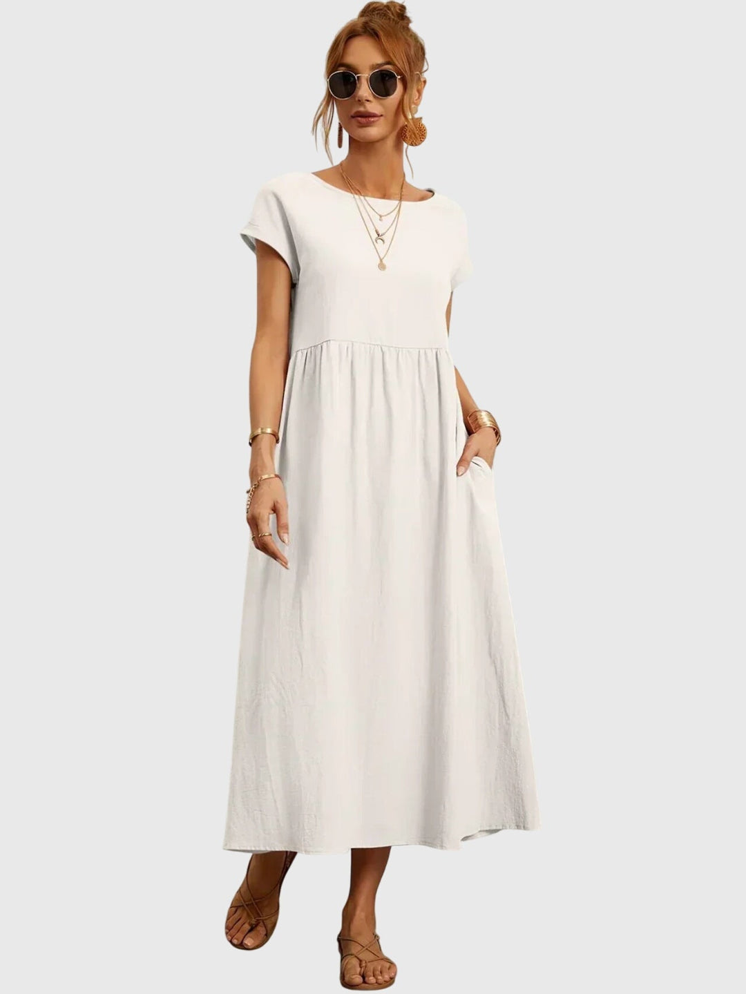 Viviane | Robe maxi légère avec poches