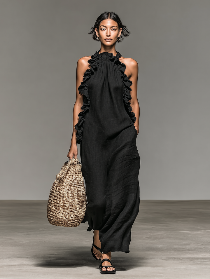 Lua | Robe longue avec poches