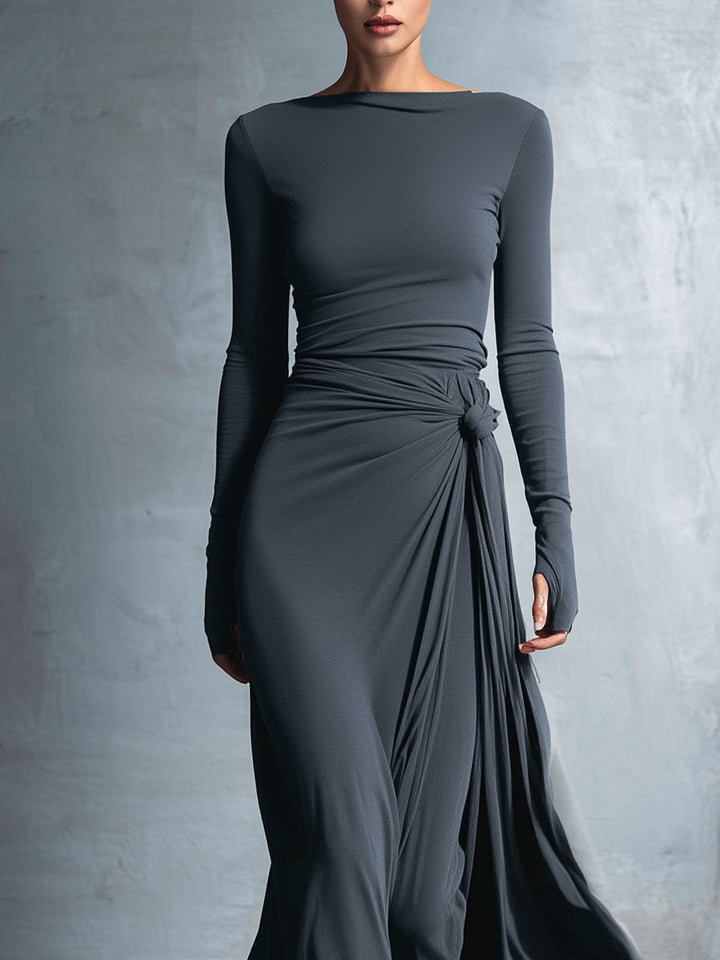Gabriella – Long dress with side knot