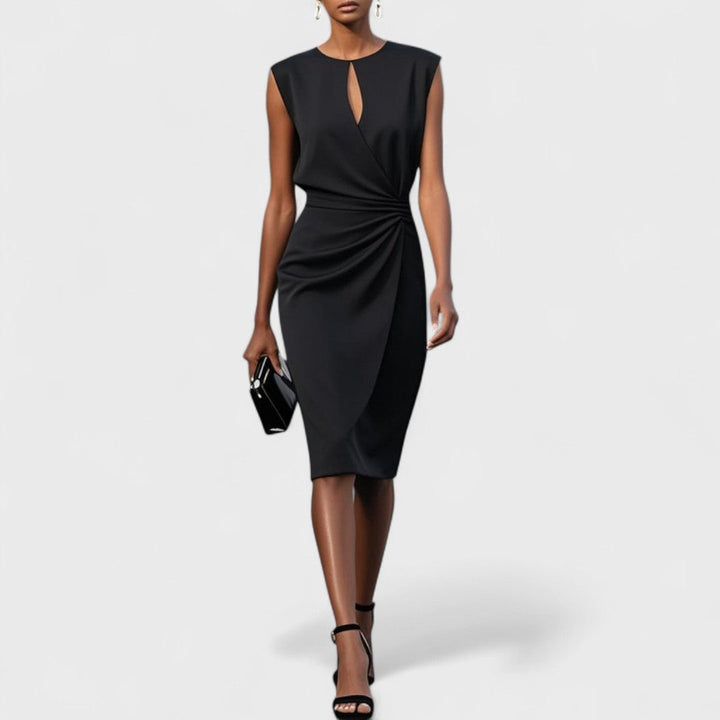 Ariane | Robe midi drapée élégante