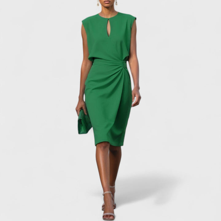 Ariane | Robe midi drapée élégante