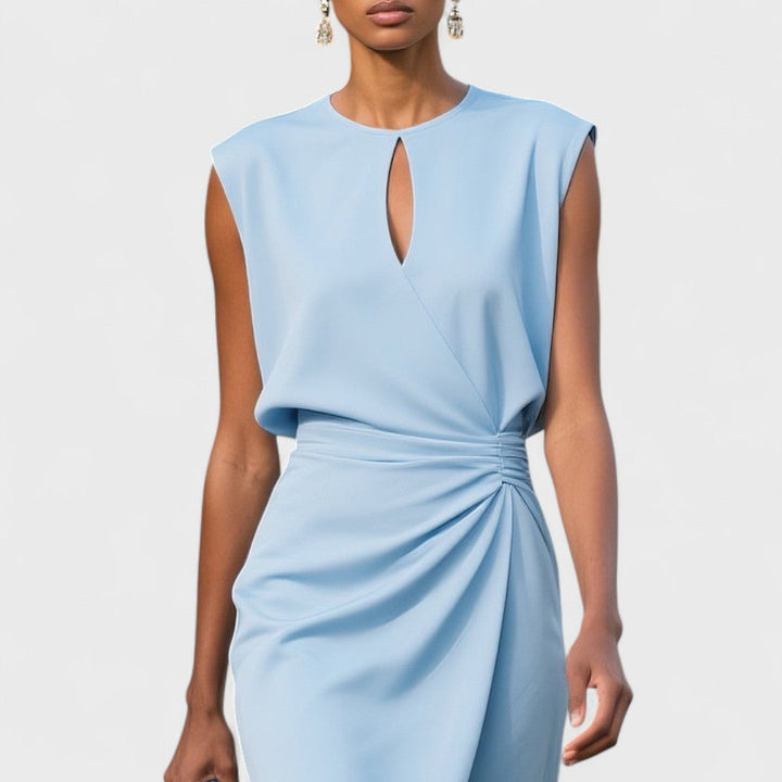 Ariane | Robe midi drapée élégante