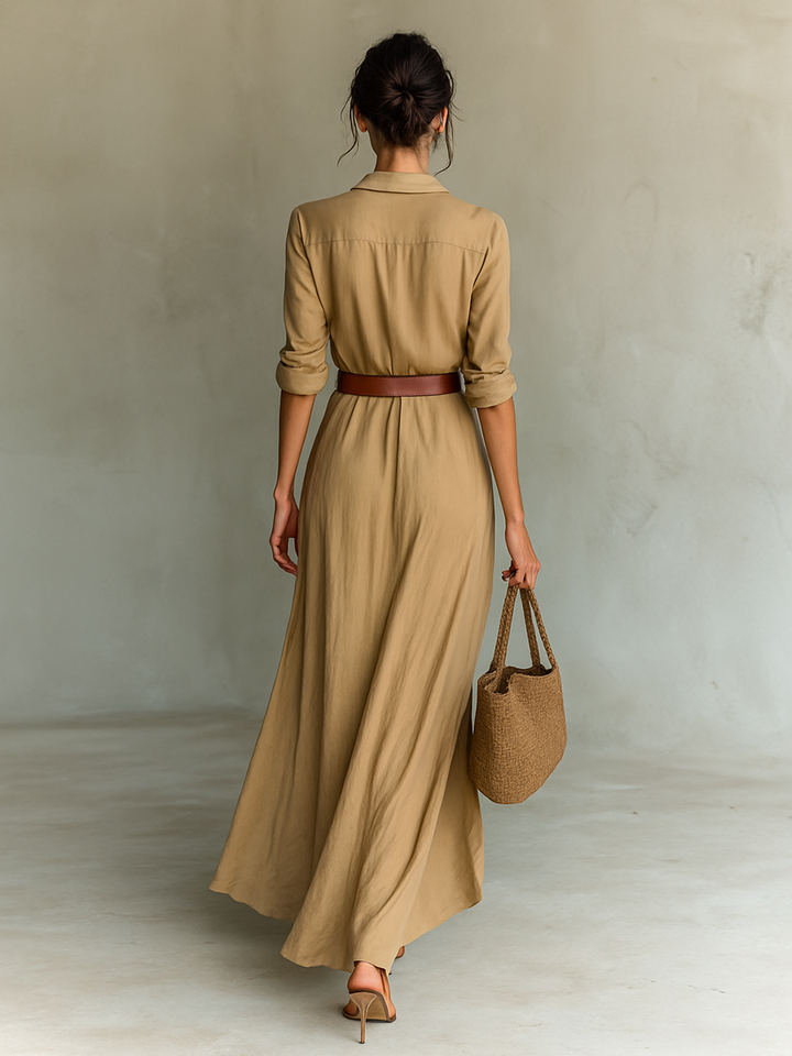 Solène | Robe longue chemise élégante