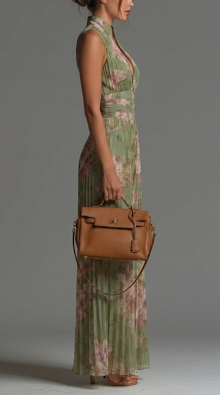 Ariane | Combinaison fluide en chiffon plissé