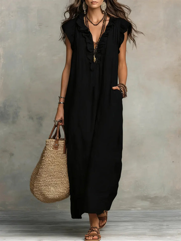 Josette | Elegant Ruffle Maxi Dress
