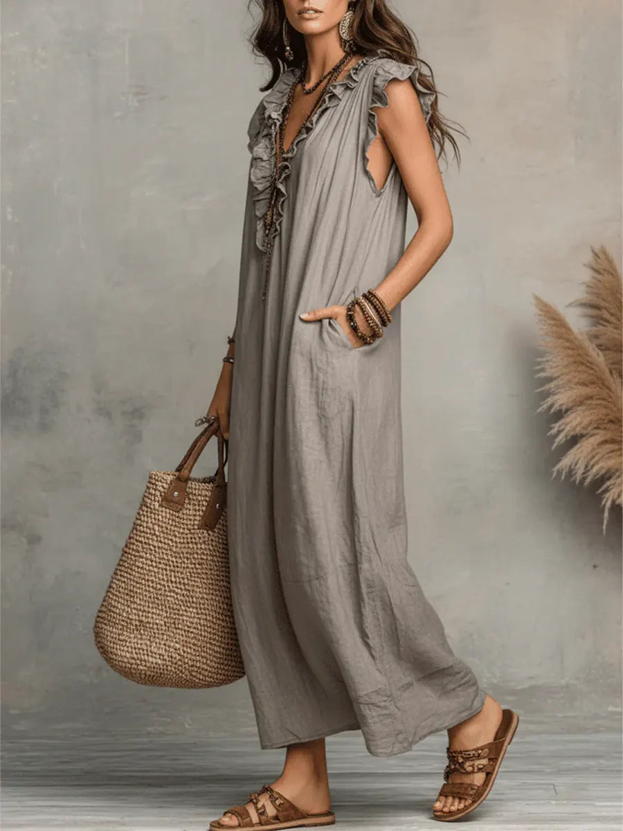Josette | Elegant Ruffle Maxi Dress