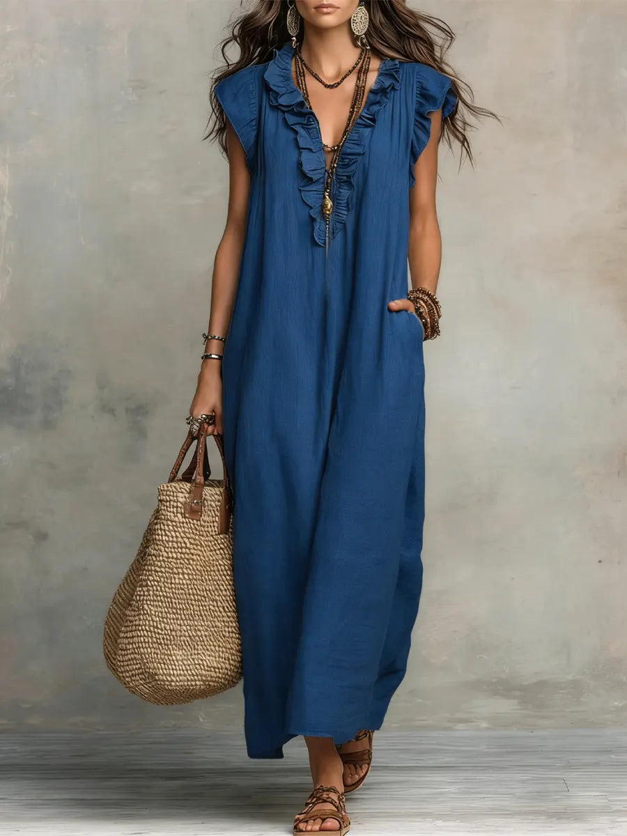 Josette | Elegant Ruffle Maxi Dress