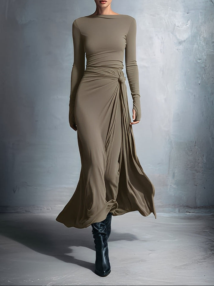 Gabriella – Long dress with side knot